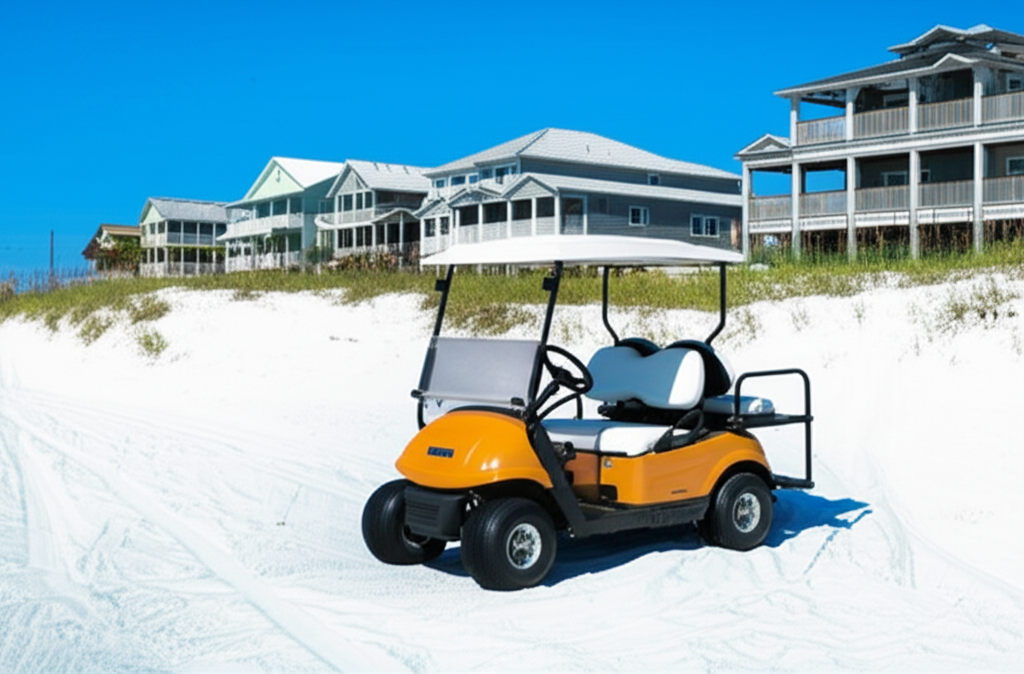 Golf carts in Gulf Shores, Alabama