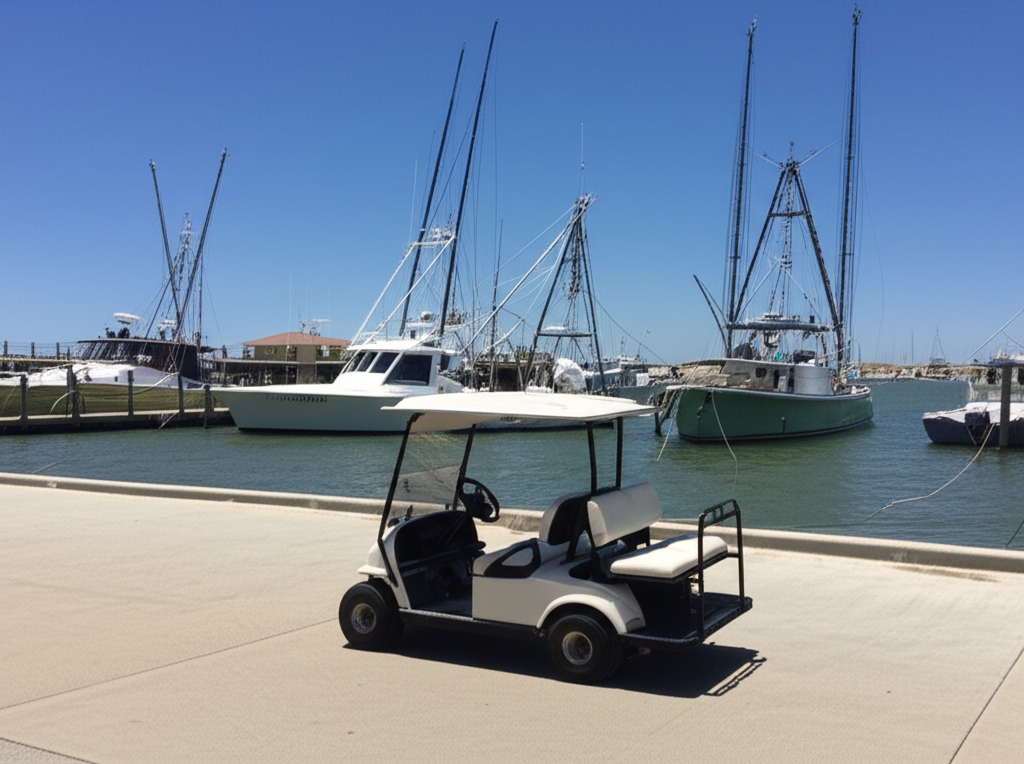 Golf carts in Port Aransas, Texas